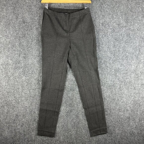 J Jill Pants Womens Medium Ponte Legging Gray Stretch Elastic Waist Tapered Leg - Picture 1 of 6